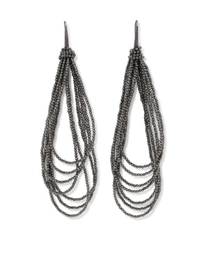BRUNELLO CUCINELLI Sterling Silver Monili Chain Hook Earrings for Women