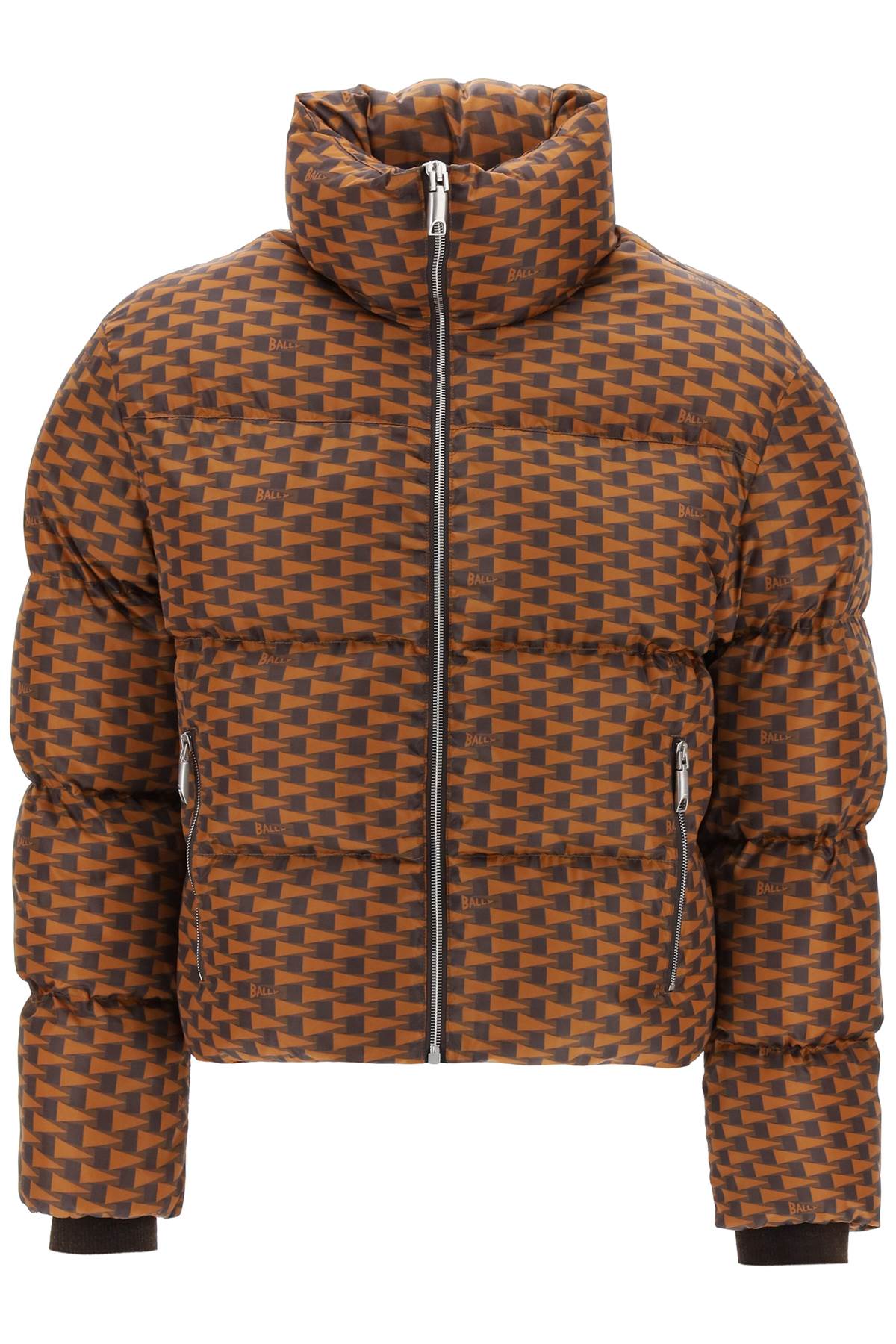 BALLY Quilted Puffer Jacket with Pennant Motif - Men's Short Outerwear