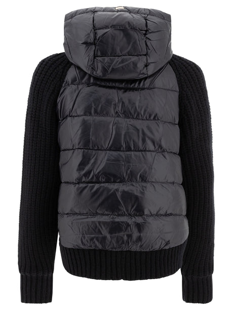 HERNO Elegant Down Jacket with Wool Inserts for Women - Regular Fit