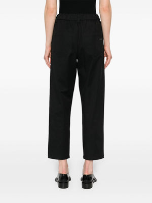 BRUNELLO CUCINELLI Elegant Stretch Cotton Trousers with Monili Detail