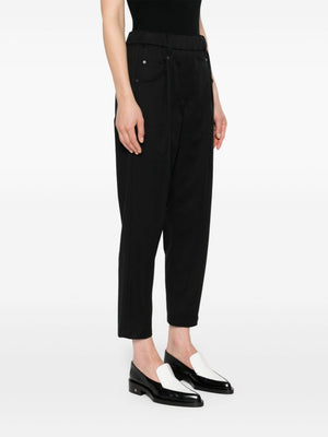 BRUNELLO CUCINELLI Elegant Stretch Cotton Trousers with Monili Detail