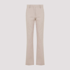 BRUNELLO CUCINELLI Beige Cotton Pants for Women - FW24