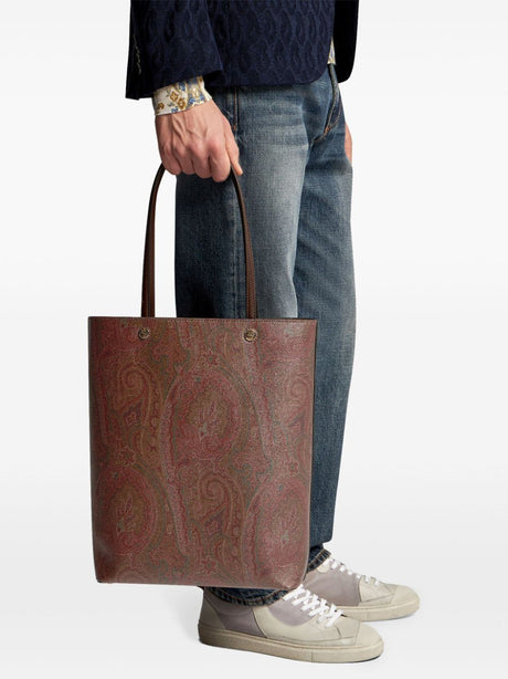 ETRO Paisley Print Open-Top Tote for Men