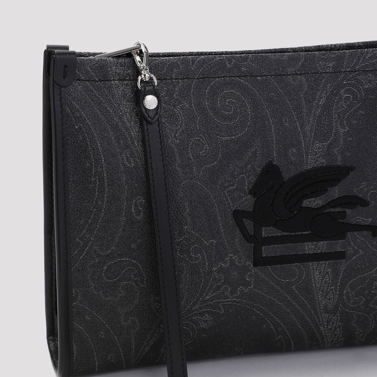 ETRO Paisley Embroidered Pouch Handbag for Men