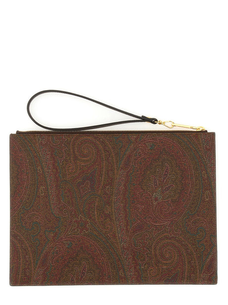 ETRO Medium Paisley Jacquard Pouch Handbag