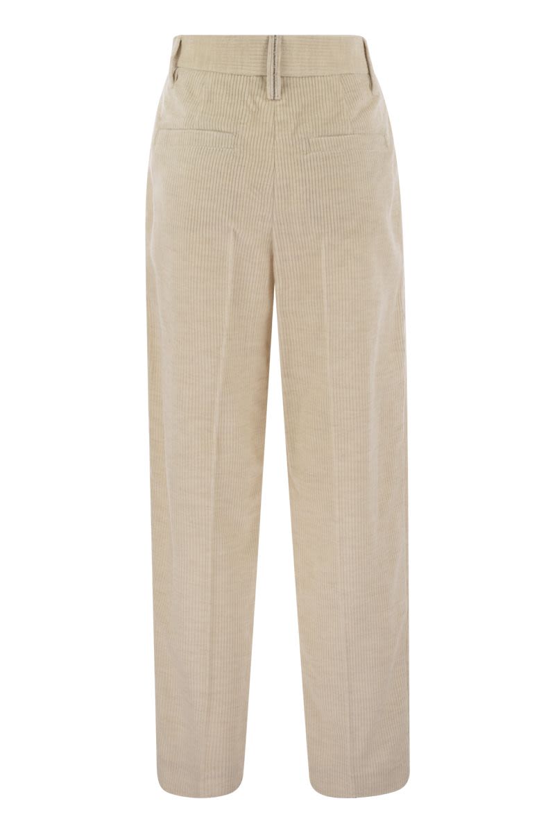 BRUNELLO CUCINELLI Chic Beige Corduroy Trousers