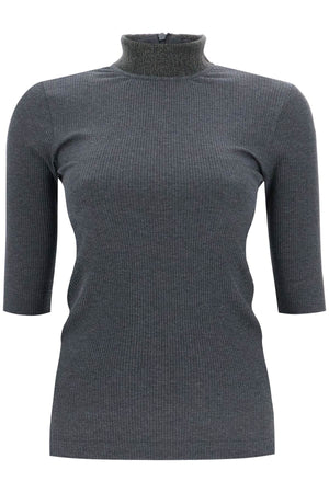 BRUNELLO CUCINELLI Slim Fit High Collar T-Shirt for Women