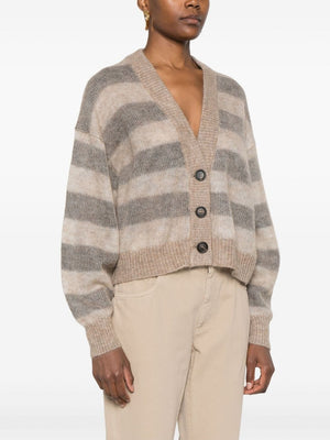 BRUNELLO CUCINELLI Cashmere Blend Open Knit Cardigan - Women’s Fit