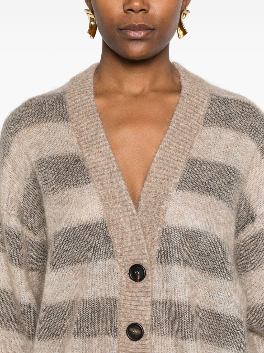 BRUNELLO CUCINELLI Cashmere Blend Open Knit Cardigan - Women’s Fit