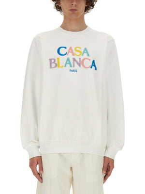 CASABLANCA Logo Embroidered Sweatshirt - Size L