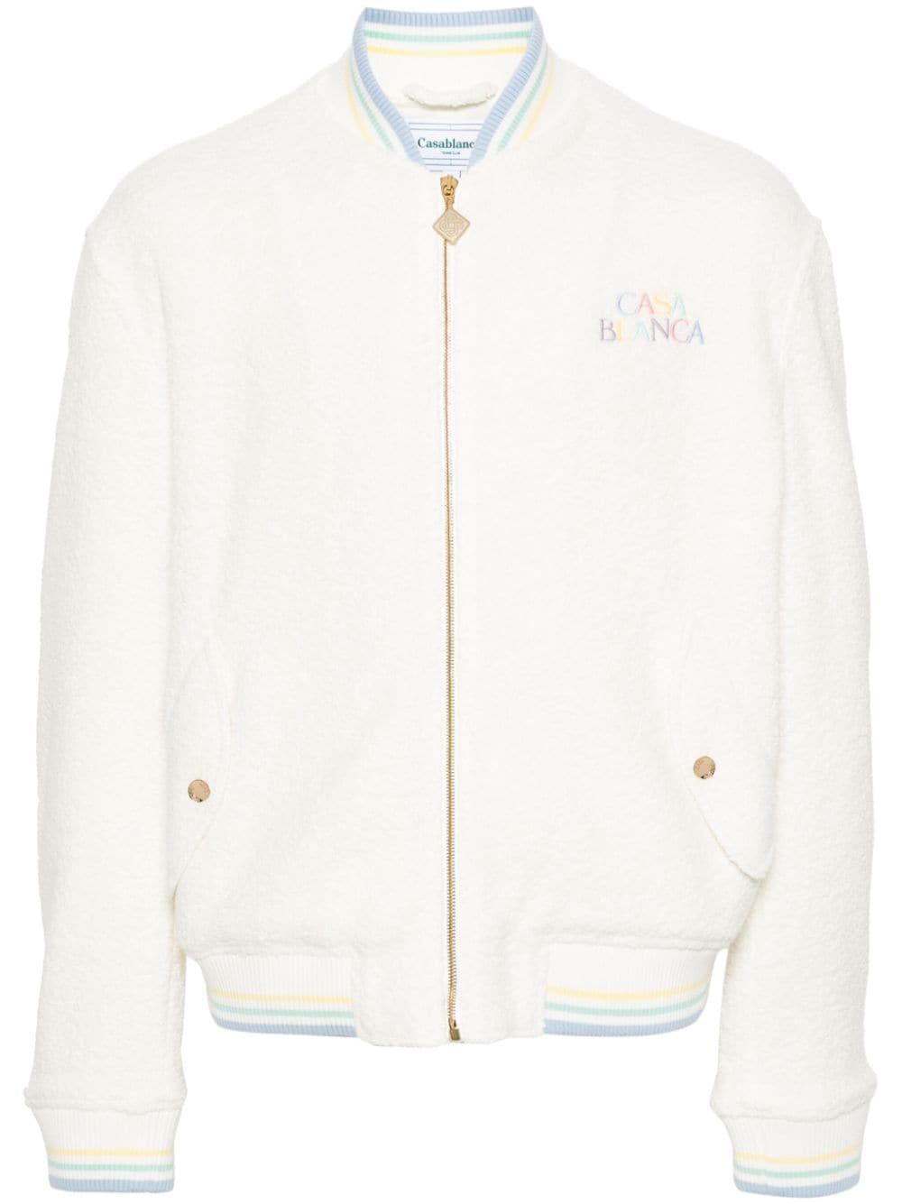 CASABLANCA Pastel Embroidered Bomber Jacket