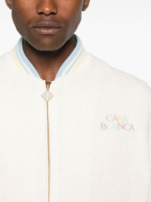 CASABLANCA Pastel Embroidered Bomber Jacket