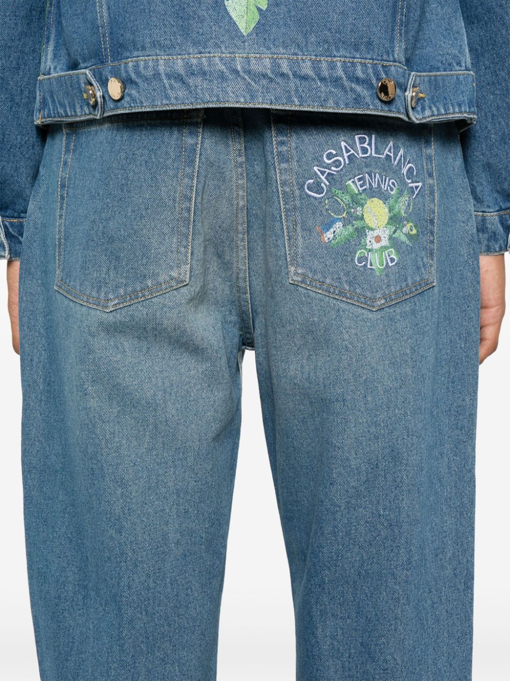 CASABLANCA Autumn-Winter Luxury Embroidered Denim Jeans