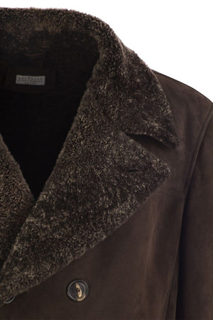 BRUNELLO CUCINELLI Luxury Double-Breasted Shearling Jacket