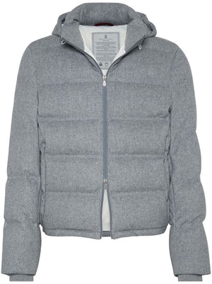 BRUNELLO CUCINELLI Luxury Wool Down Quilted Jacket