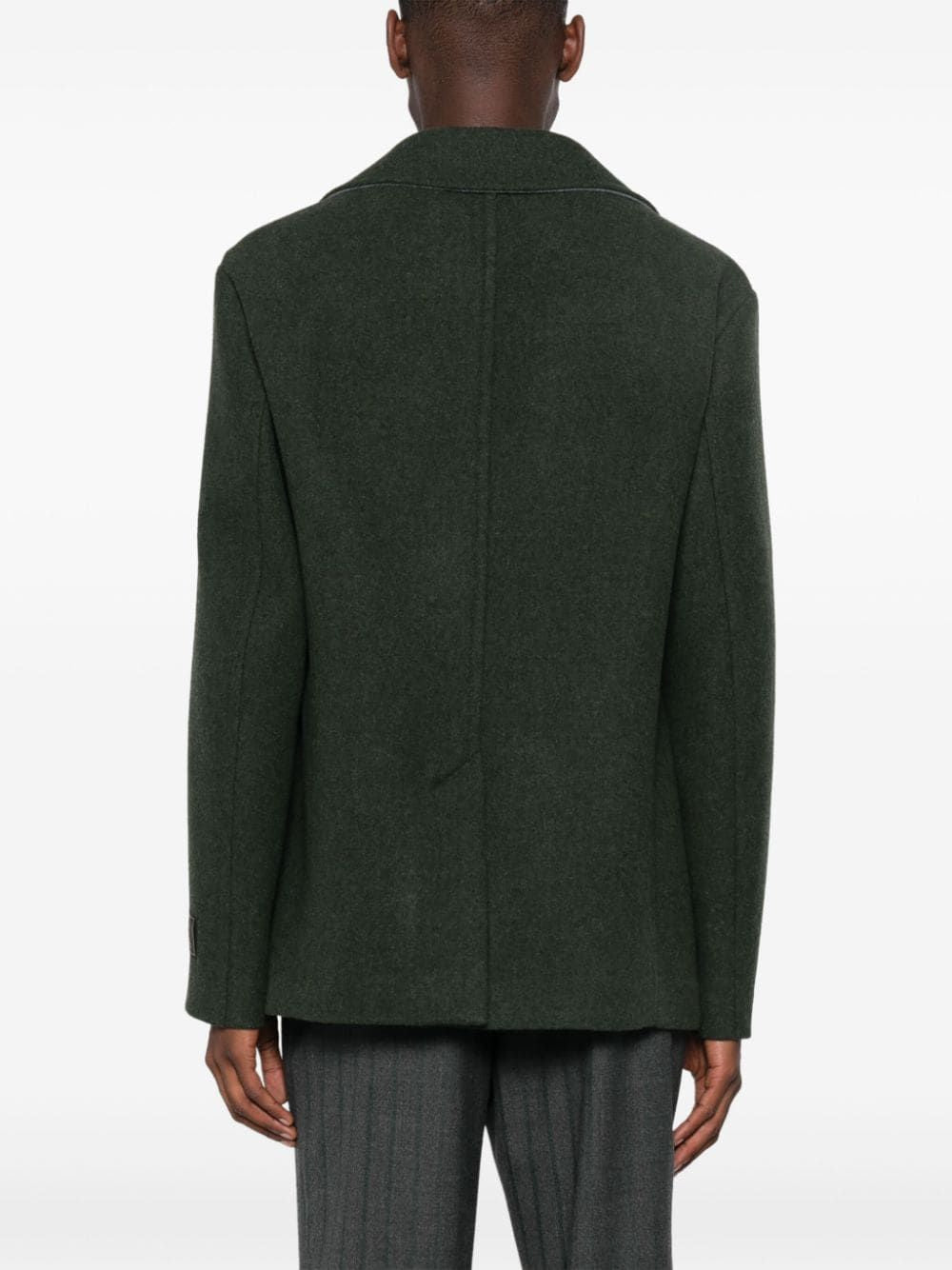 ETRO Men's Peacoat with Welt Pockets and Sleeves