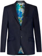 ETRO Men's Classic Navy Wool Blazer with Pockets