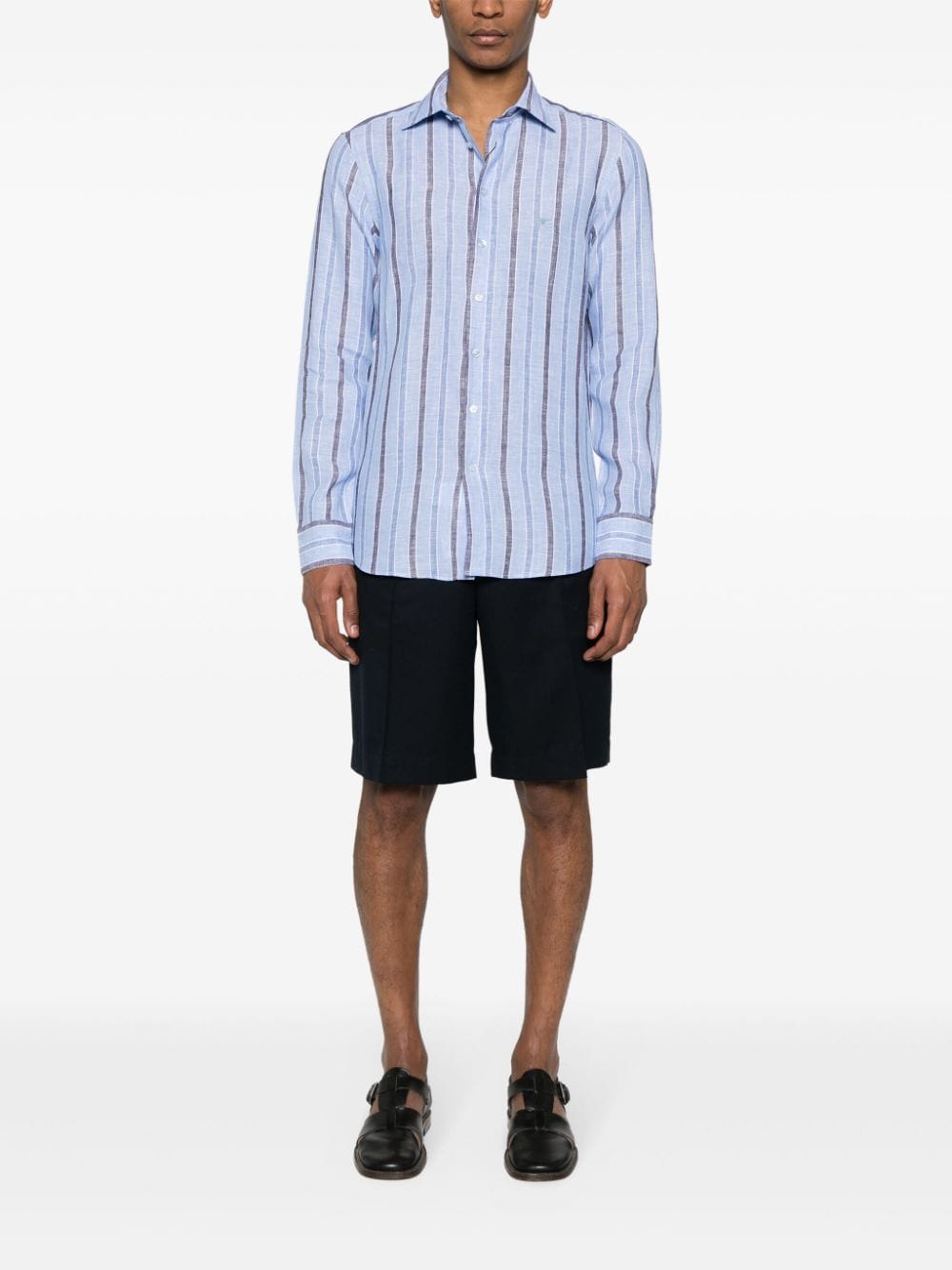 ETRO Men's Blue Linen Shirt - SS24 Collection