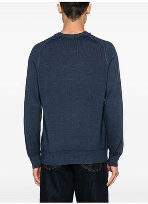 ETRO Classic Wool Knit Sweater for Men - Crew Neck with Signature Motif