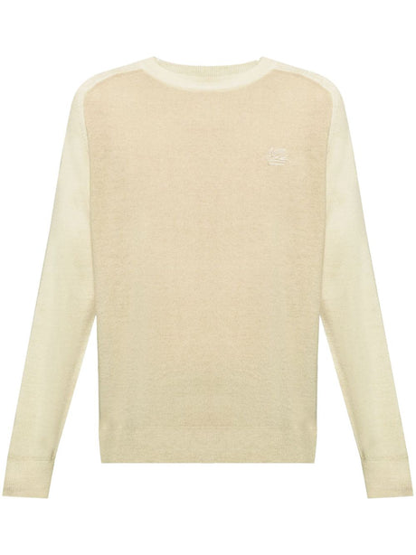 ETRO Men's Signature Pegasus Motif Wool Knit Sweater