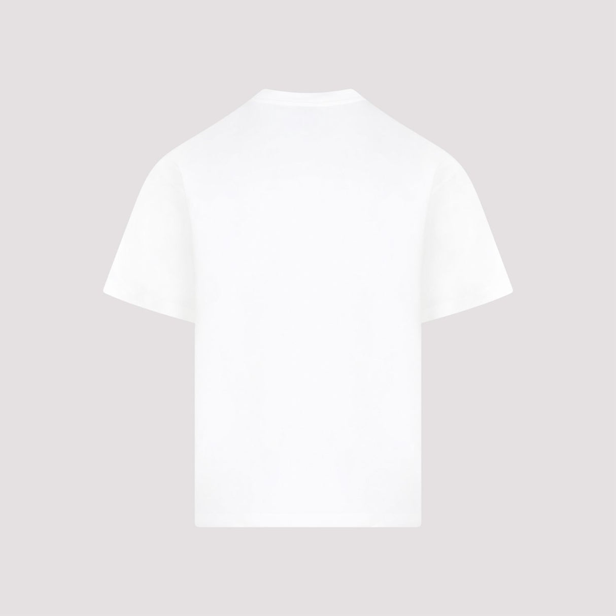 メンズ・ホワイト・コットン・Tシャツ： SS24