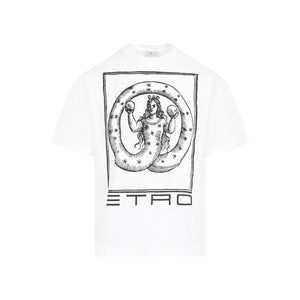 ETRO Classic White Cotton T-Shirt for Men - SS24