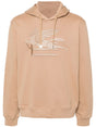 ETRO Men's Embroidered Drawstring Hoodie with Pegasus Motif