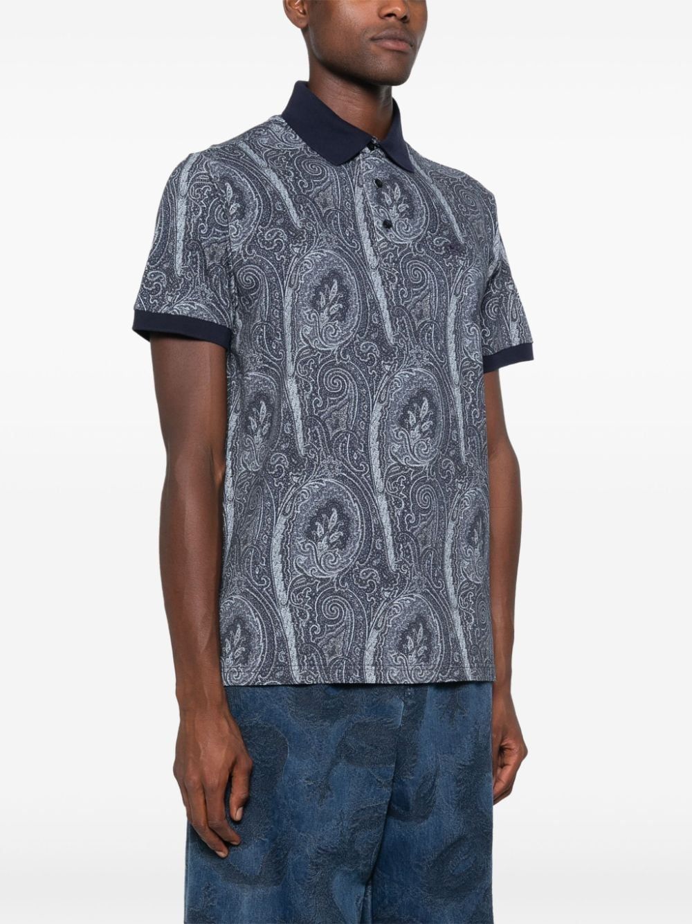 ETRO Men's Stylish Printed Polo for FW24