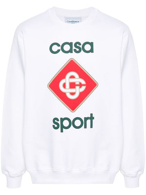 CASABLANCA Casual and Sporty White Sweater for Men - 24SS Collection