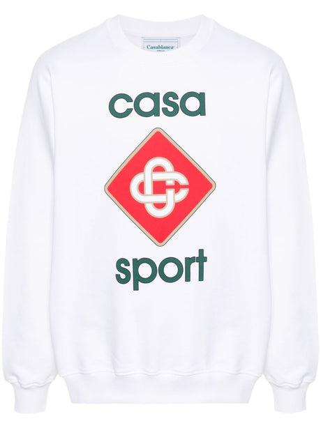 CASABLANCA Casual and Sporty White Sweater for Men - 24SS Collection