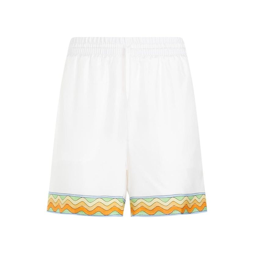 CASABLANCA Unisex Silk Mini Drawstring Shorts