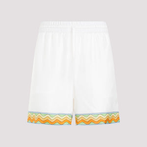 CASABLANCA Unisex Silk Mini Drawstring Shorts