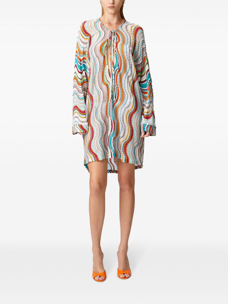 MISSONI Printed Short Cover Up with Front Tie - SS25