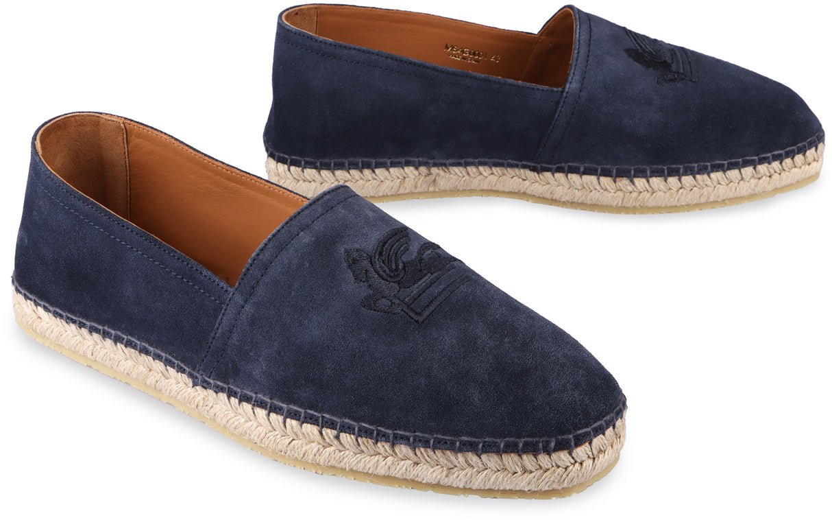 ETRO Navy Blue Suede Espadrilles for Men