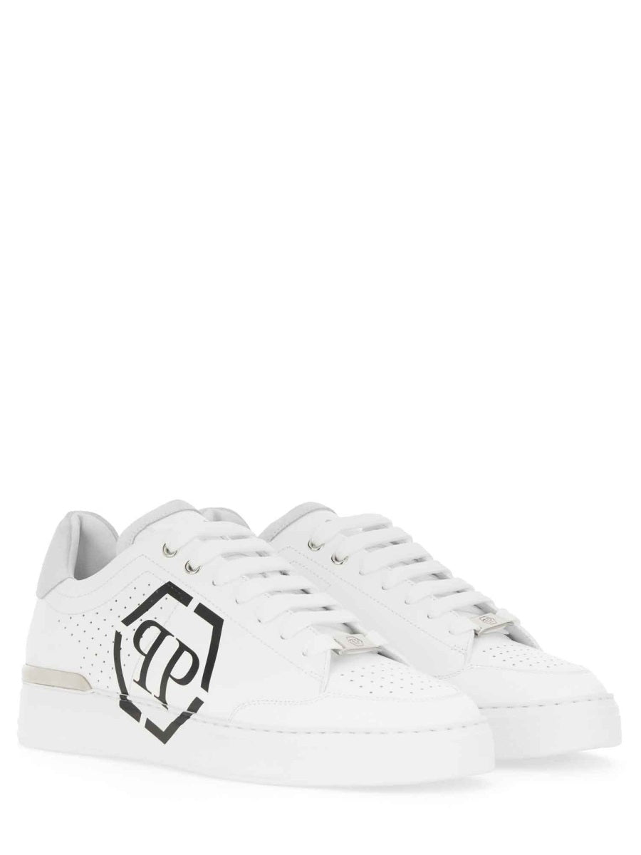 PHILIPP PLEIN Logo-Emblazoned Leather Sneakers for Men