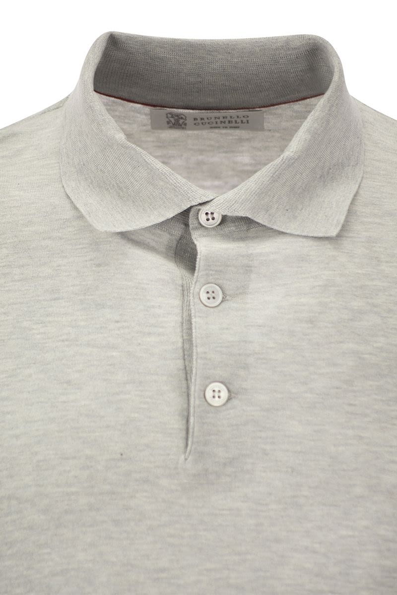 Men's Summer Polo Shirt - Light Grey, Lightweight, Short Sleeves, Regular Fit