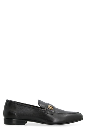 BALLY Grainy Leather Loafers for Men in Black