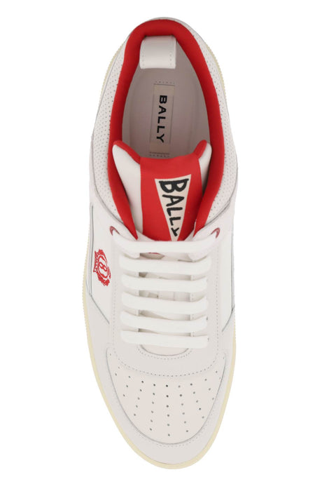 Men's LeathER Leather Sneakers with Perforated Details and Monogram
