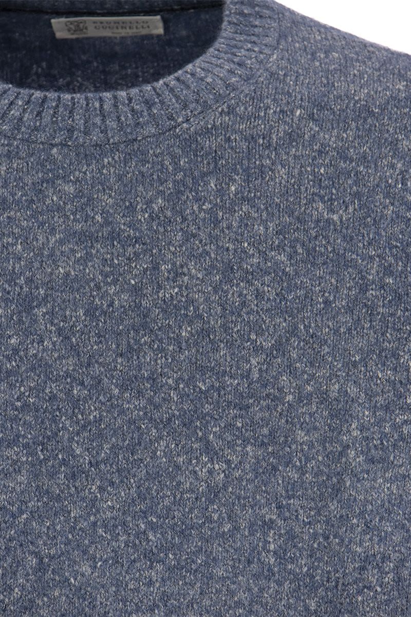 BRUNELLO CUCINELLI Men's Grey Alpaca Blend Crew-Neck Sweater - FW23 Collection