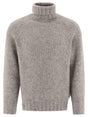 BRUNELLO CUCINELLI Melange Regular Fit Turtleneck Sweater for Men