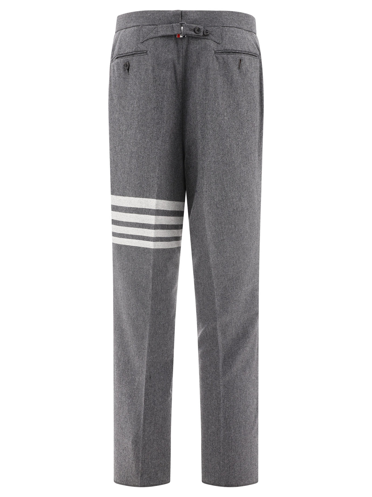 THOM BROWNE Classic 4-Bar Grey Wool-Cashmere Trousers