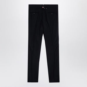 THOM BROWNE Elegant Black Wool-Blend Trousers