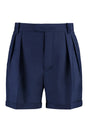 BALLY Blue Wool and Mohair Bermuda-Shorts for Men - Spring/Summer 2024