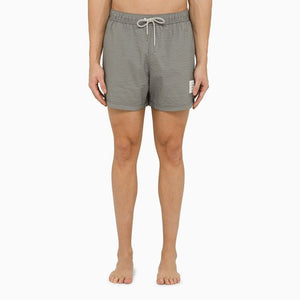 THOM BROWNE Men's Grey Striped Swim Shorts for SS24