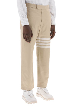 THOM BROWNE Unconstructed Straight Leg Trousers for Men