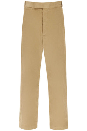 Black Corduroy Boot-Cut Pants for Men