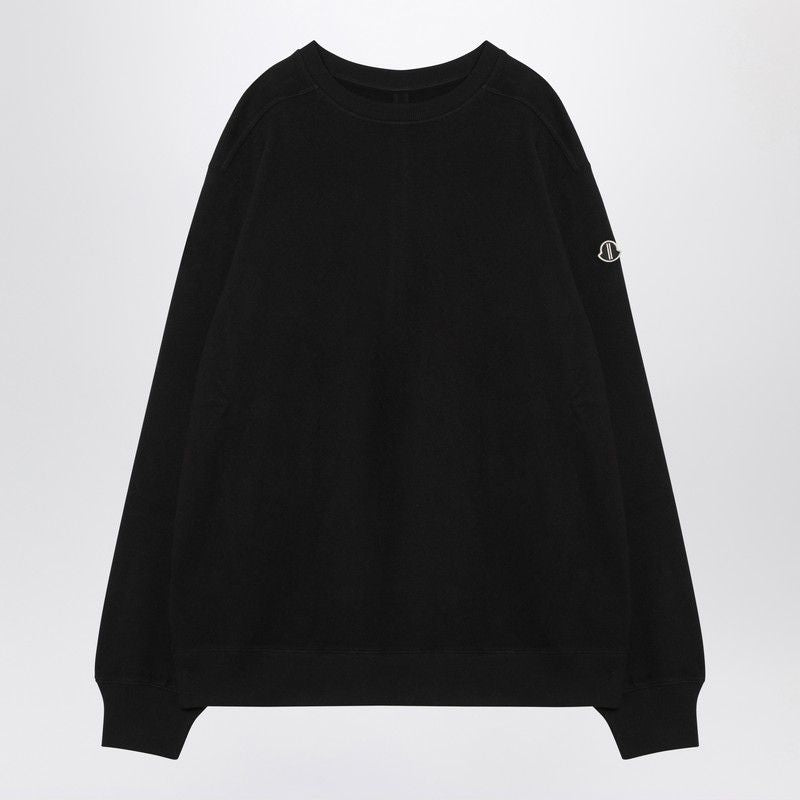 MONCLER RICK OWENS Men's Black Crewneck Sweatshirt