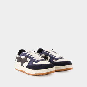 MAISON KITSUNÉ Chic Mixed Fabric Sneakers for Women