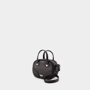 MAISON KITSUNÉ Mini Boogie Leather Crossbody Bag - Black