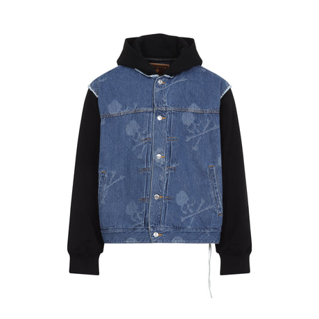 MASTERMIND JAPAN Hooded Monogram Denim Jacket